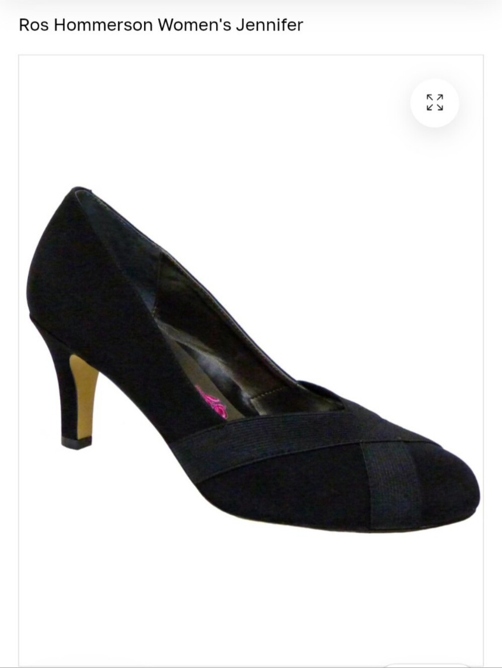 Ros Hommerson "Jennifer" Black Microtouch Comfort Pumps - Size 8